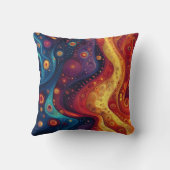 カラフルサイケデリック抽象芸術 クッション (裏面)