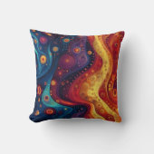 カラフルサイケデリック抽象芸術 クッション (正面)