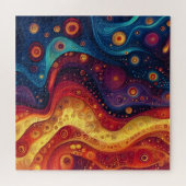 カラフルサイケデリック抽象芸術 ジグソーパズル (横)