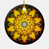 カラフルサイケデリック抽象芸術 セラミックオーナメント (裏面)