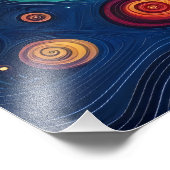 カラフルサイケデリック抽象芸術 フォトプリント            (角)