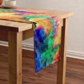 カラフルサイケデリック抽象芸術 ロングテーブルランナー (インサイチュ)