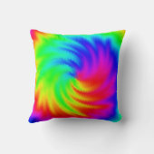 カラフルサイケデリック絞り染め クッション (裏面)