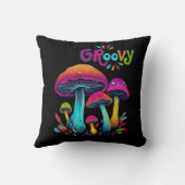 カラフルサイケデリック茸 クッション (裏面)