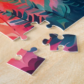 カラフルサスカッチオン尾根の森を見下ろす ジグソーパズル (側面)