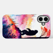カラフルサスカッチオン尾根の森を見下ろす Case-Mate iPhoneケース (裏面 (横))