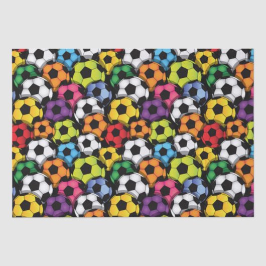 カラフルサッカーボール 薄葉紙 (正面)