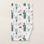 カラフルサボテンバスタオルセット バスタオルセット (ハンドタオル)