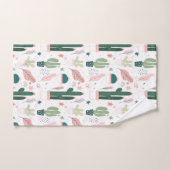 カラフルサボテンバスタオルセット バスタオルセット (ハンドタオル)