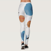 カラフルサボテン：かわいいシームレスパターン レギンス (裏面)