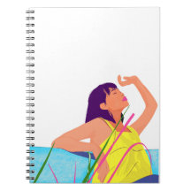 カラフルサマーガールノート – カラーポップアート