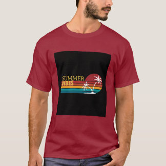 カラフルサマーバイブスイラストTシャツ Tシャツ