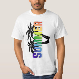カラフルサマーバイブTシャツ | 縦書きタイポグラフィ Tシャツ