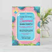 カラフルサマー泳ぐパーティー 招待状 (スタンド正面)