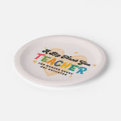 カラフルサンキュー先生紙プレート ペーパープレート (アングル)