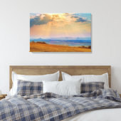 カラフルサンセットオーバーセントラルボヘミアン高原 キャンバスプリント (インサイチュ (寝室))