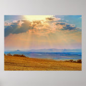 カラフルサンセットオーバーセントラルボヘミアン高原 ポスター (正面)