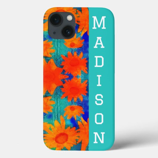 カラフルサンフラワーアスタイリッシュモダンアート Case-Mate iPhoneケース (裏面)