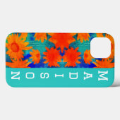 カラフルサンフラワーアスタイリッシュモダンアート Case-Mate iPhoneケース (裏面 (横))