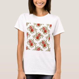 カラフルザクロ柄Tシャツ – 赤い果実 Tシャツ