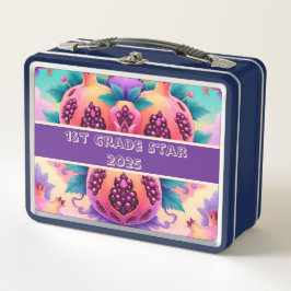 カラフルザクロ1年生スター2025 メタルランチボックス