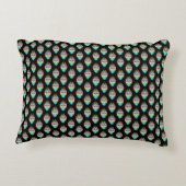 カラフルシアンとブラックのOracle Owl アクセントクッション (裏面)