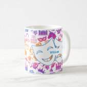 カラフルシェイクスピアラバーマグ コーヒーマグカップ (正面右)
