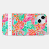 カラフルシェルのモノグラム Case-Mate iPhoneケース (裏面 (横))