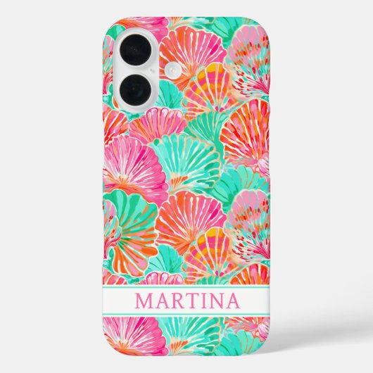 カラフルシェルのモノグラム Case-Mate iPhoneケース (裏面)