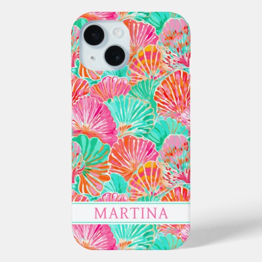 カラフルシェルのモノグラム Case-Mate iPhoneケース (裏面)