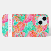 カラフルシェルのモノグラム Case-Mate iPhoneケース (裏面 (横))