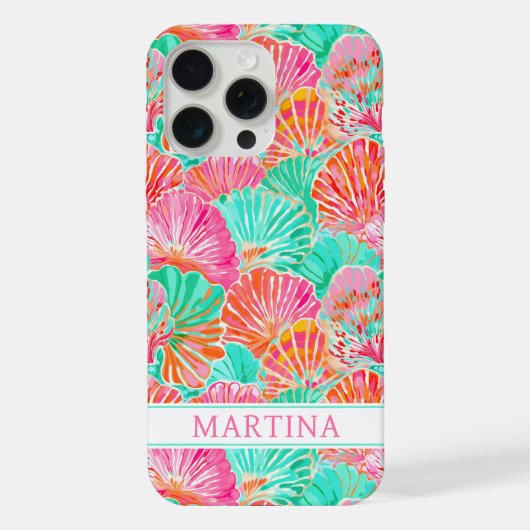 カラフルシェルのモノグラム iPhoneケース (裏面)