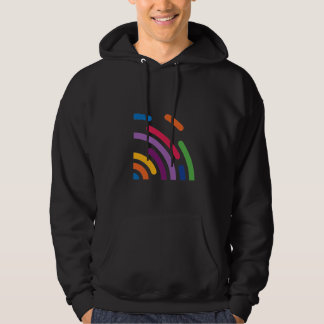 カラフルシグナルウェーブパーカー | モダンTシャツ パーカ