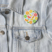 カラフルシトラスフルーツのボタン ピン - 夏のレモン オレンジ (インサイチュ)