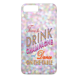 カラフルシャンパンiPhone 7プラス飲む時間 iPhone 8 Plus/7 Plusケース