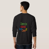 カラフルシュガースカルTシャツ  個性を主張しよう スウェットシャツ (裏面フル)
