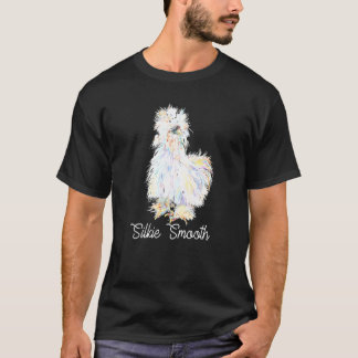 カラフルシルキーななめうつぶせひよこもふもふニワトリ Tシャツ