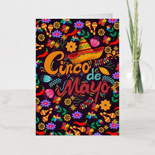 カラフルシンコデマヨ 箔グリーティングカード (正面)