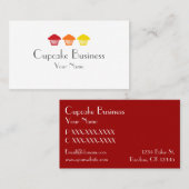 カラフルシンプルカップケーキのベーカリーの名刺 名刺 (正面/裏面)