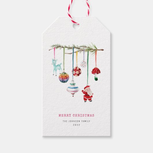 カラフルシンプルクリスマス ギフトタグ (正面)