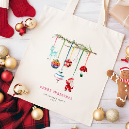 カラフルシンプルクリスマス トートバッグ