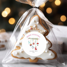 カラフルシンプルクリスマス ラウンドシール