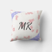 カラフルシンプルグリッタースパークパターン追加モノグラム クッション (裏面)