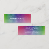 カラフルシンプルテンプレートプロフェッショナルエレガント スキニー名刺 (正面/裏面)