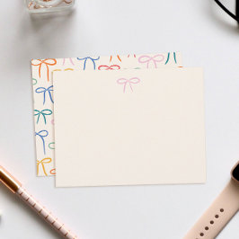 カラフルシンプル弓の文房具 ノートカード
