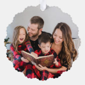 カラフルシンプルChristmas Family Photo オーナメントカード (裏面)