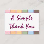 カラフルシンプルScriptありがとう 名刺 (正面)