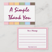 カラフルシンプルScriptありがとう 名刺 (正面/裏面)