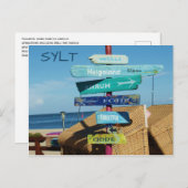 カラフルシンボルや象徴はシルト島のポスト、ホルナム ポストカード (正面/裏面)