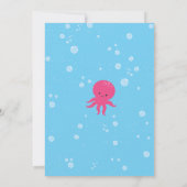 カラフルシーアンダーザシー子供の誕生日パーティー 招待状 (裏面)